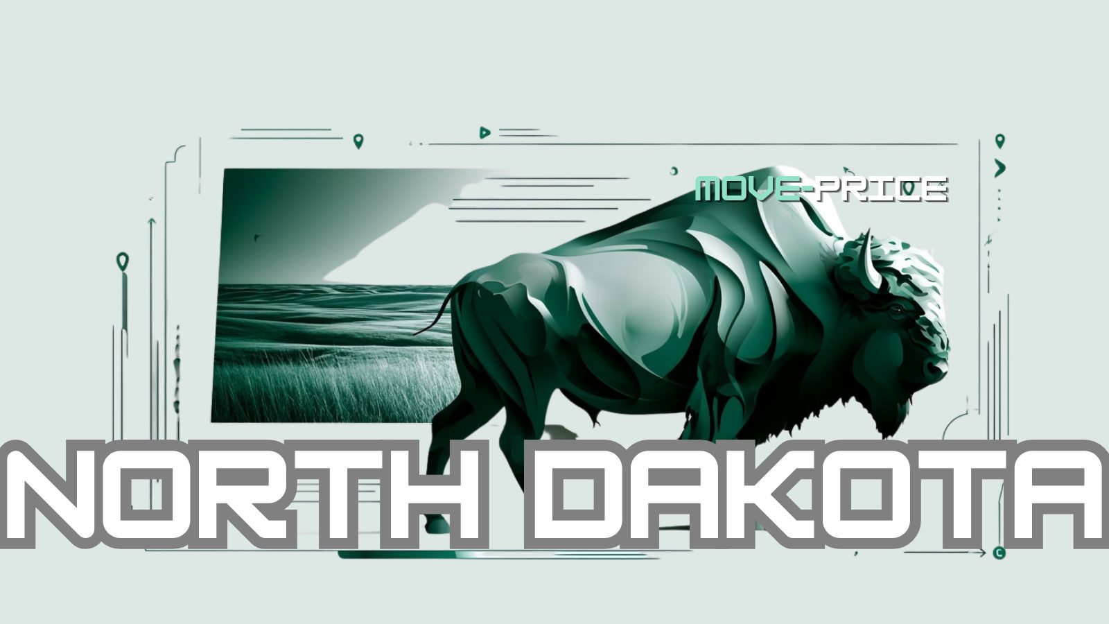 North Dakota moving illustration